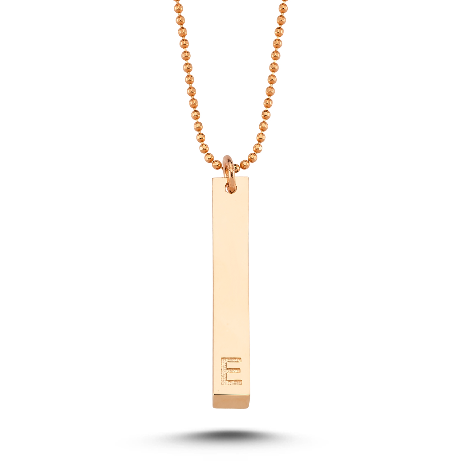 ECCE Rose Gold Name Tag Necklace