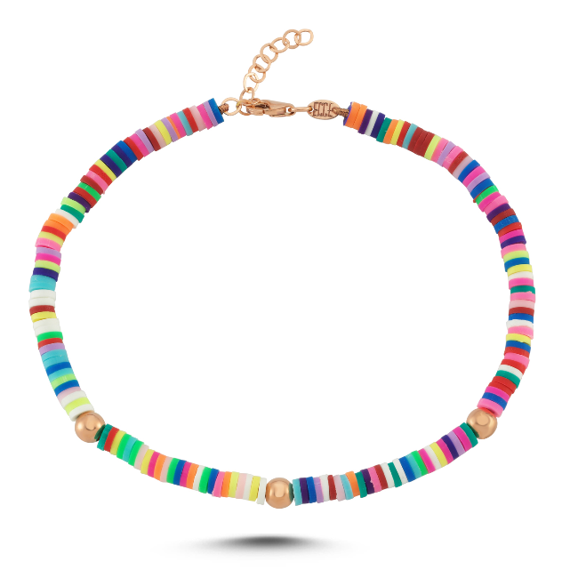 ECCE Colorful Gold Ball Anklet