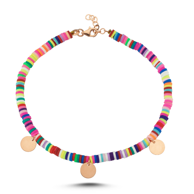 ECCE Colorfull Gold Seed Anklet
