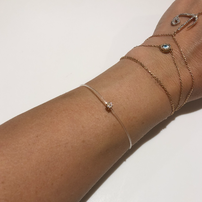 ECCE Invisible Drop Pave Diamond Bracelet 
