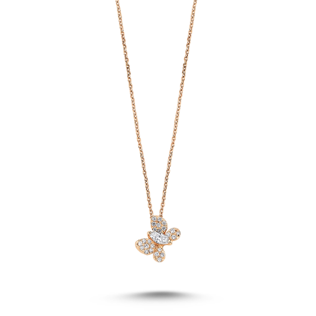 ECCE Small Butterfly Diamond Necklace