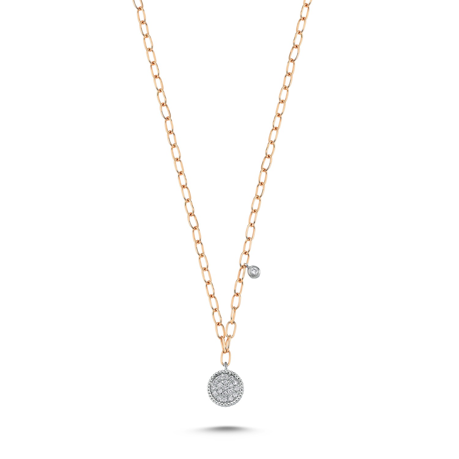 ECCE Round Pave Seed Diamond Necklace