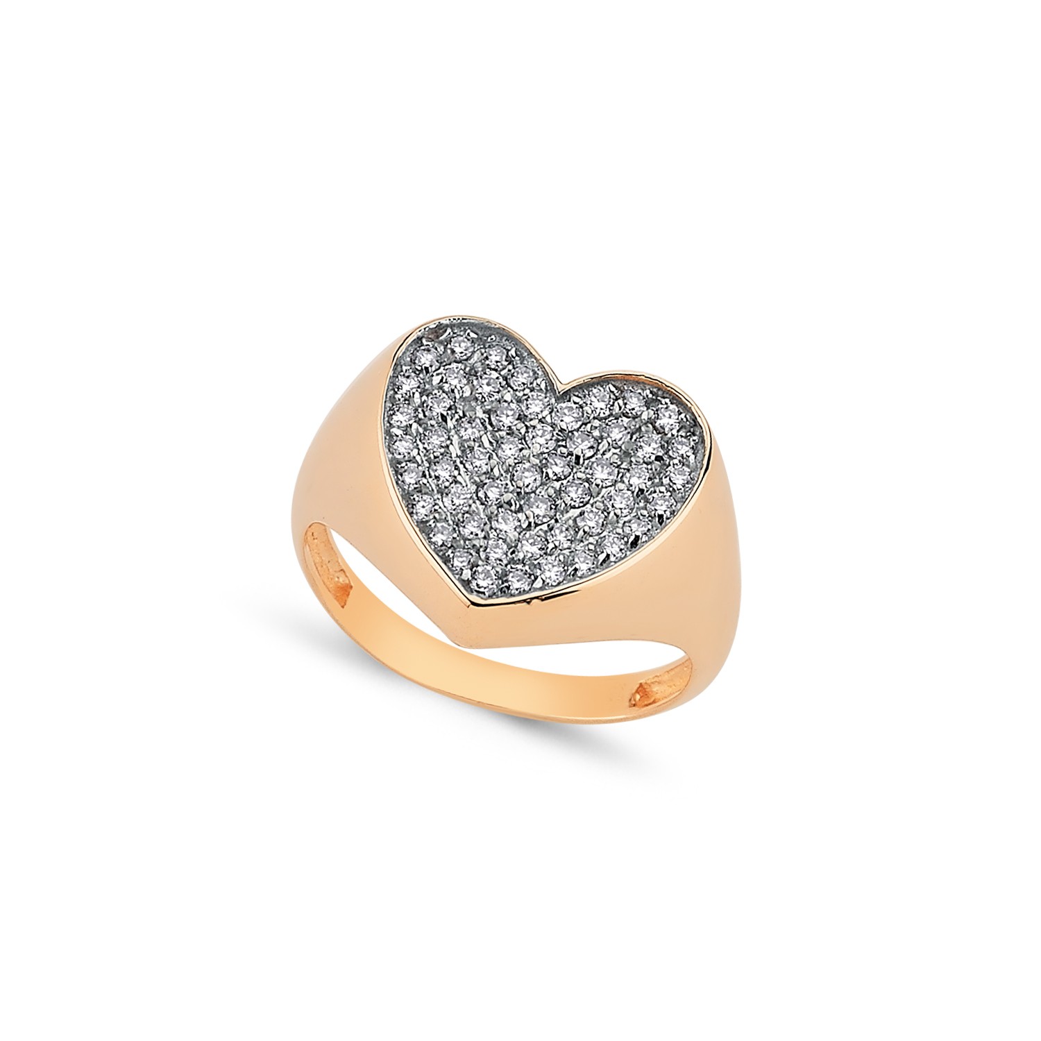 ECCE Heart Diamond Chevalier Ring