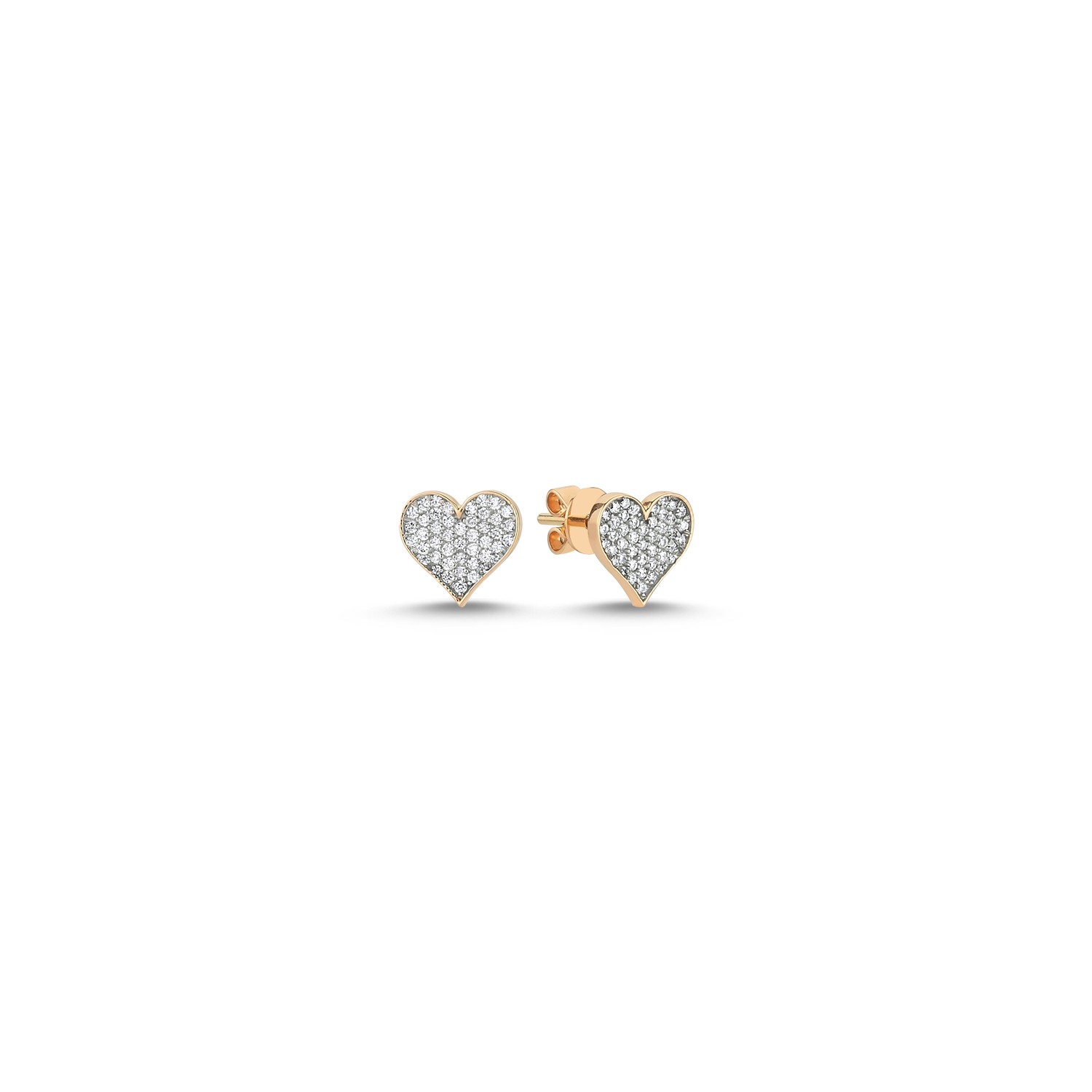 ECCE White Diamond Heart Earring